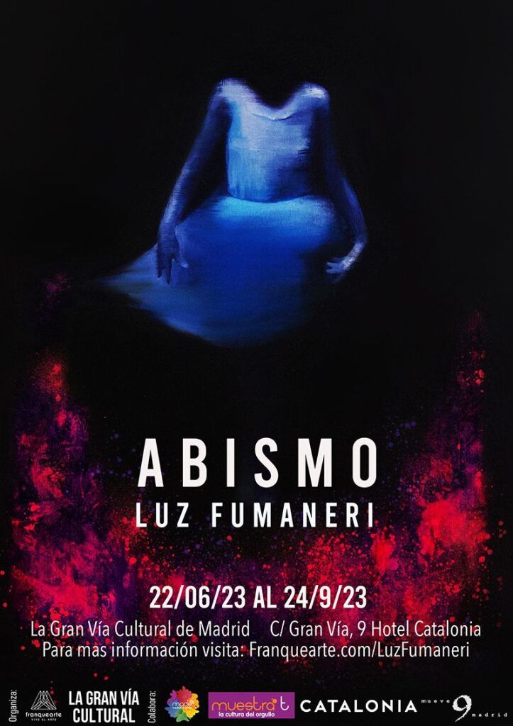 Cartel de la exposición ABISMO de Luz Fumaneri de junio 2023
