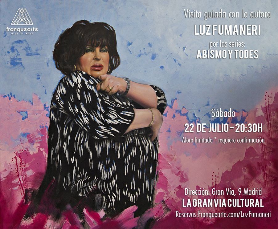 Invitación a visita guiada por la exposición de Luz Fumaneri en la gran via cultural de madrid