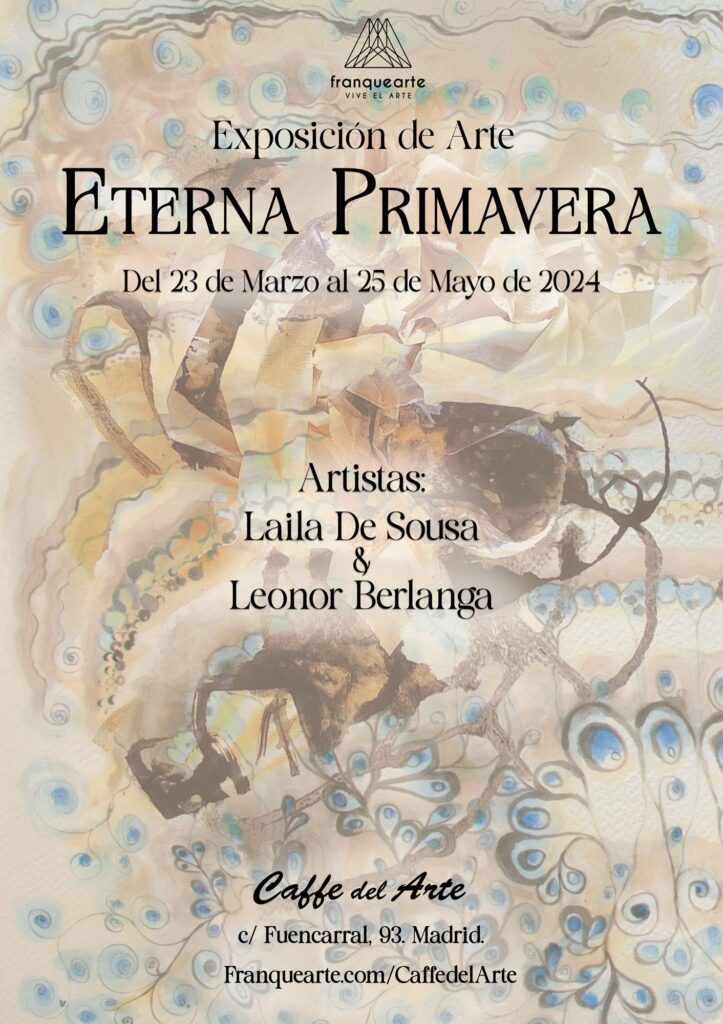 Cartel de la nueva exposición de caffe del arte
