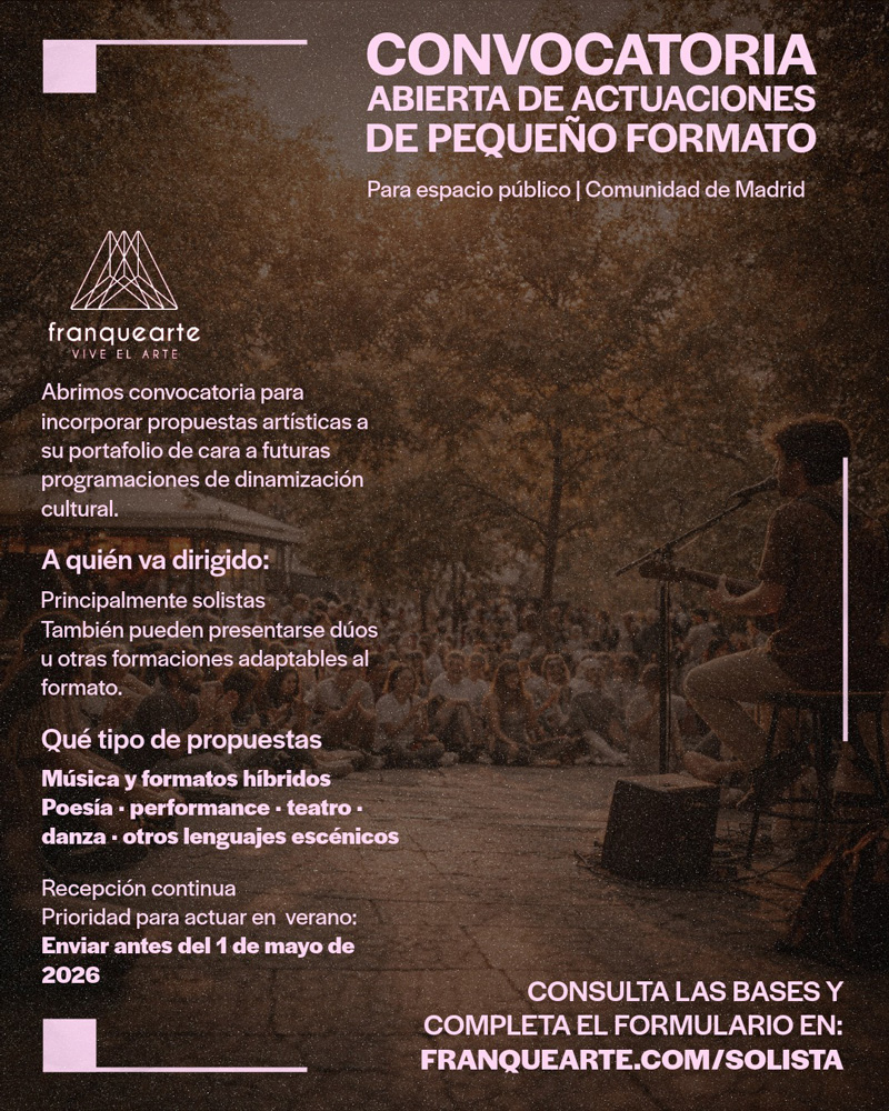 Convocatoria de actuaciones en pequeño formato