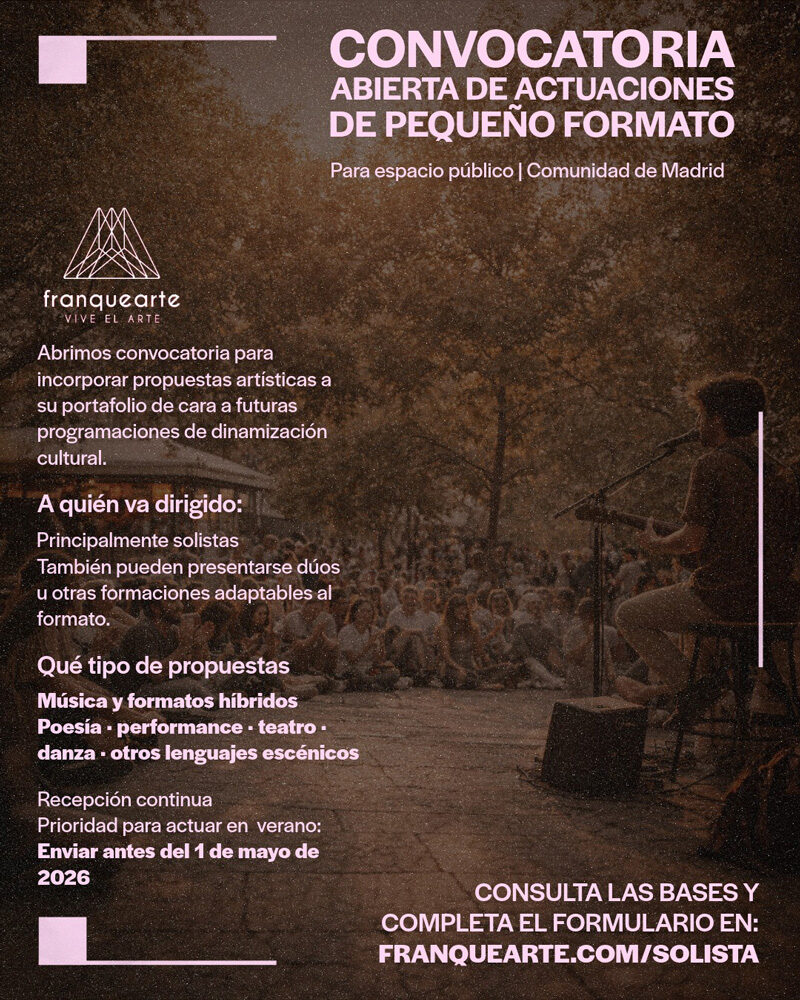 Convocatoria de actuaciones en pequeño formato